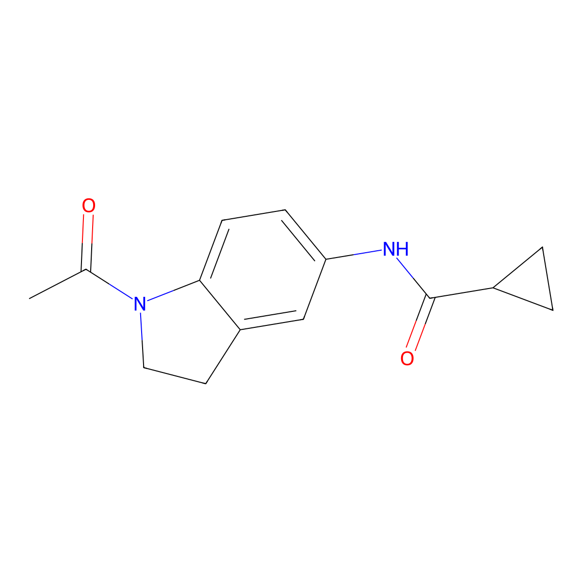 N-(1-acetylindolin-5-yl)cyclopropanecarboxamide molecular structure, CAS 1049544-39-9