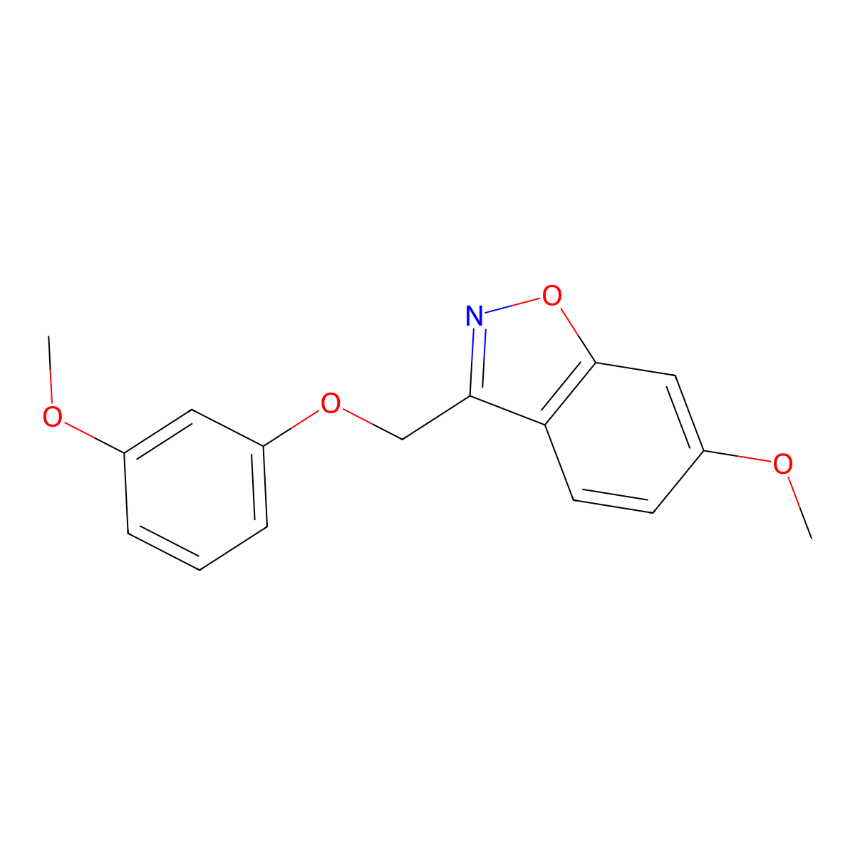 6-Methoxy-3-[(3-methoxyphenoxy)methyl]-1,2-benzoxazole molecular structure, CAS 1049544-45-7