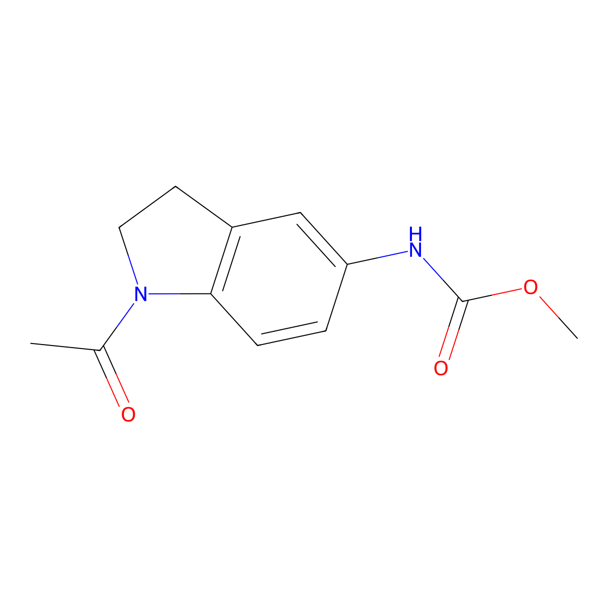 Methyl (1-acetylindolin-5-yl)carbamate molecular structure, CAS 1049544-90-2
