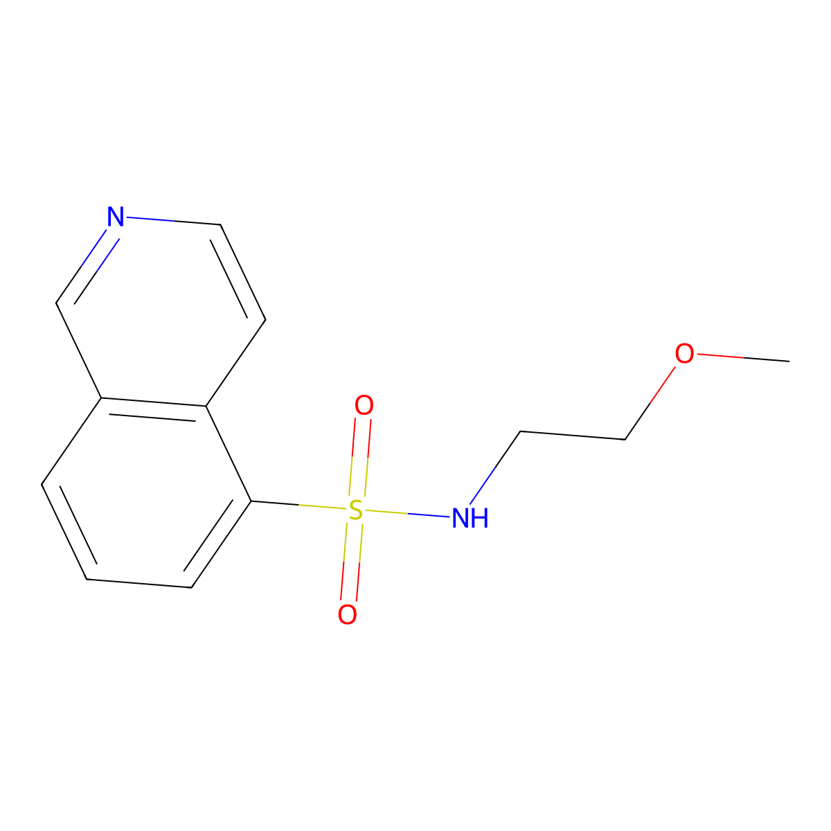 N-(2-methoxyethyl)isoquinoline-5-sulfonamide molecular structure, CAS 1049545-87-0