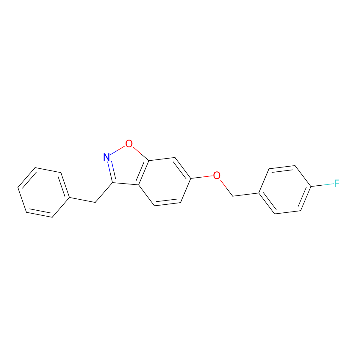 3-Benzyl-6-[(4-fluorobenzyl)oxy]-1,2-benzoxazole molecular structure, CAS 1049547-20-7