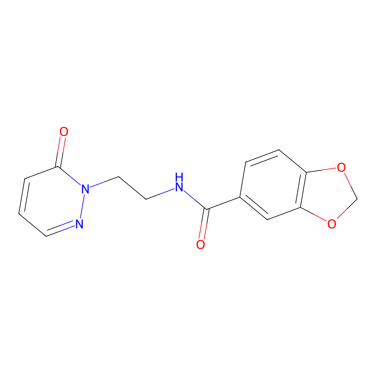 N-(2-(6-oxopyridazin-1(6H)-yl)ethyl)benzo[d][1,3]dioxole-5-carboxamide molecular structure, CAS 1049549-36-1