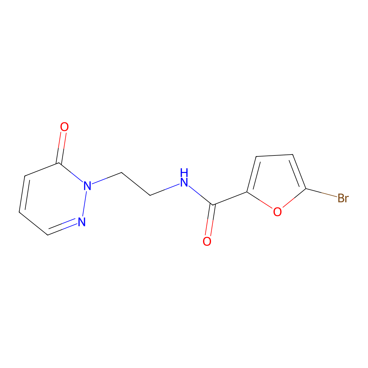 5-bromo-N-(2-(6-oxopyridazin-1(6H)-yl)ethyl)furan-2-carboxamide molecular structure, CAS 1049549-48-5