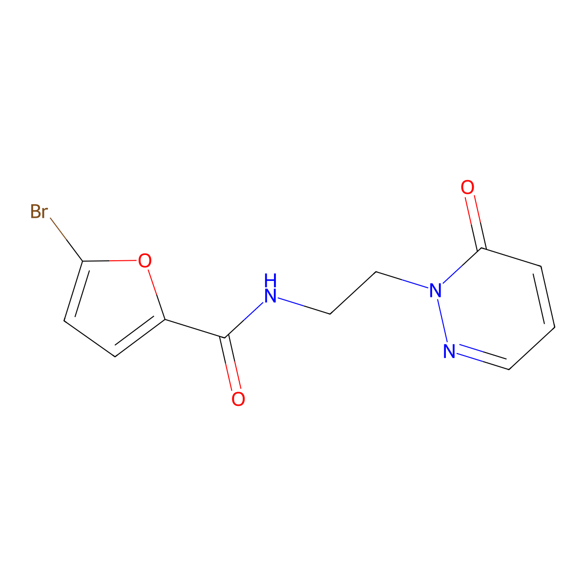 5-bromo-N-(2-(6-oxopyridazin-1(6H)-yl)ethyl)furan-2-carboxamide molecular structure, CAS 1049549-48-5