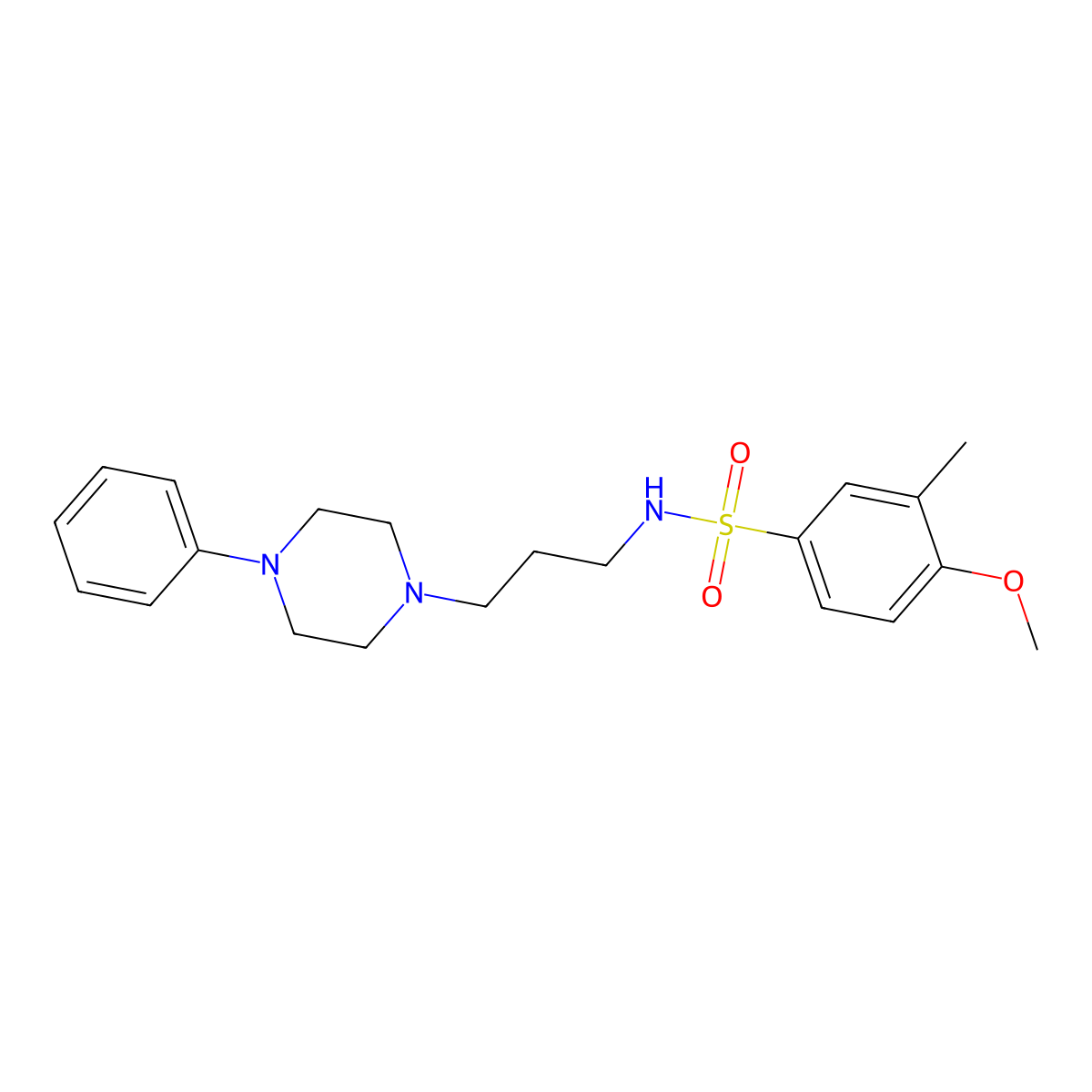 4-methoxy-3-methyl-N-(3-(4-phenylpiperazin-1-yl)propyl)benzenesulfonamide molecular structure, CAS 1049549-51-0