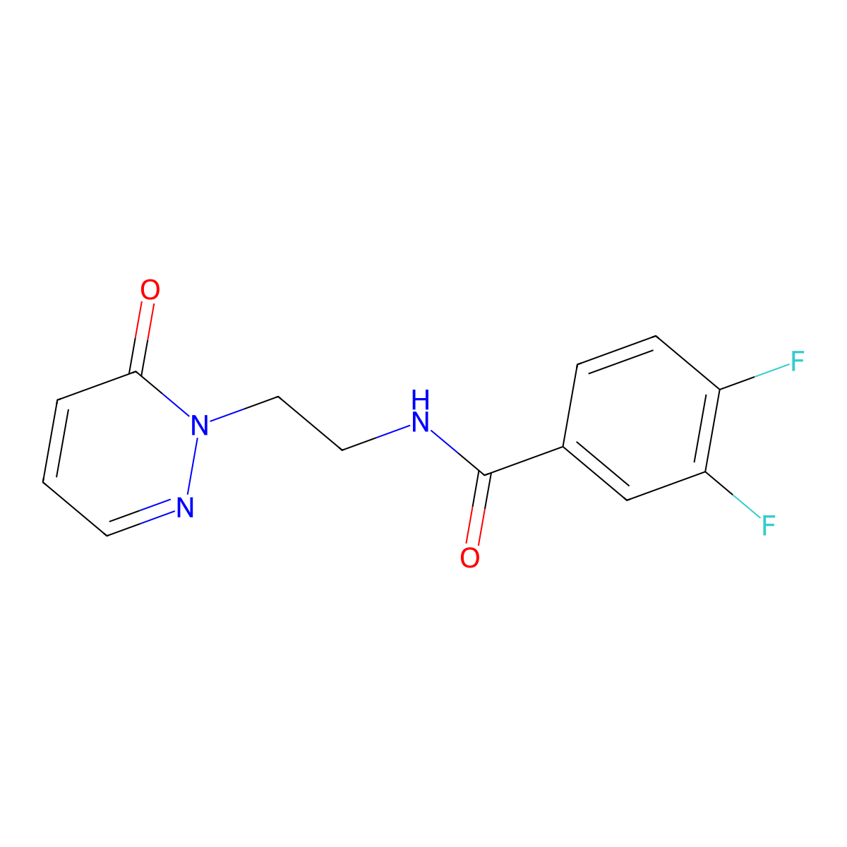 3,4-difluoro-N-(2-(6-oxopyridazin-1(6H)-yl)ethyl)benzamide molecular structure, CAS 1049550-13-1