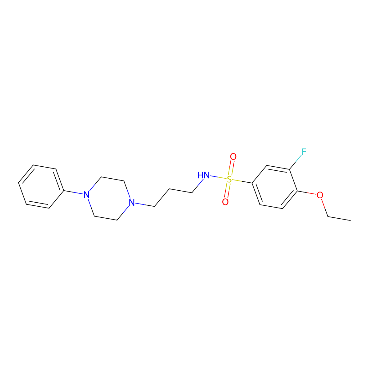 4-ethoxy-3-fluoro-N-(3-(4-phenylpiperazin-1-yl)propyl)benzenesulfonamide molecular structure, CAS 1049550-26-6