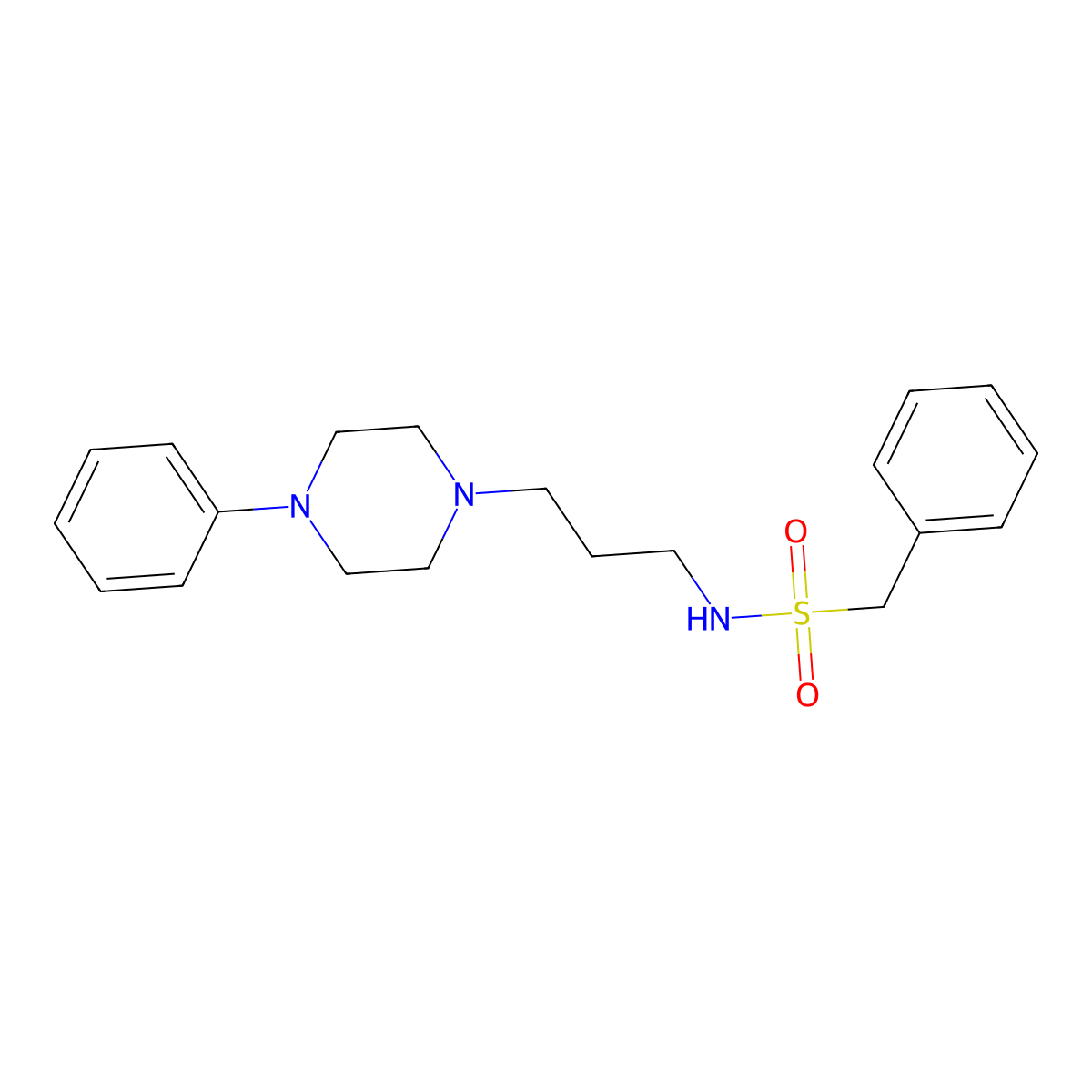 1-phenyl-N-[3-(4-phenylpiperazin-1-yl)propyl]methanesulfonamide molecular structure, CAS 1049550-32-4