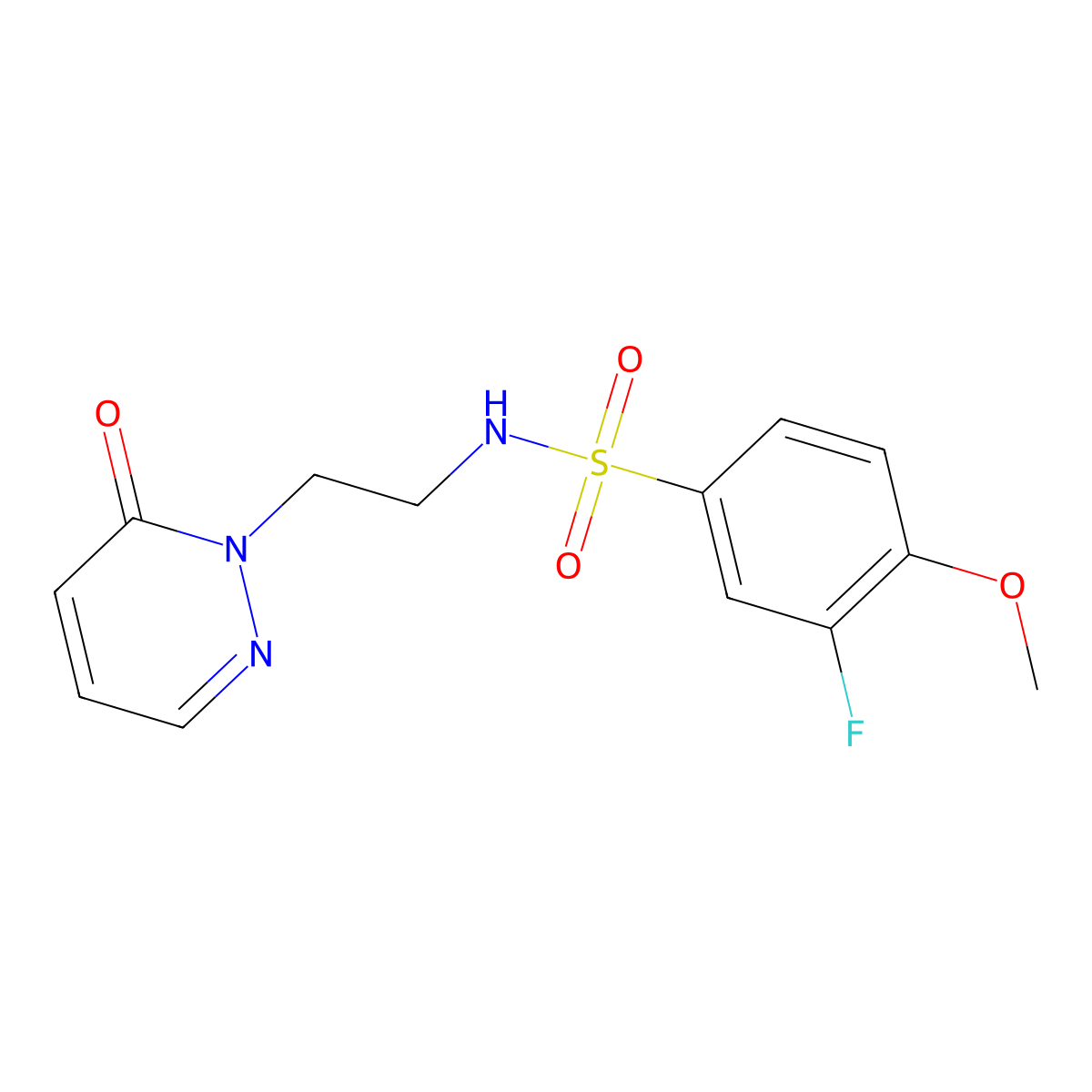 3-fluoro-4-methoxy-N-(2-(6-oxopyridazin-1(6H)-yl)ethyl)benzenesulfonamide molecular structure, CAS 1049551-09-8