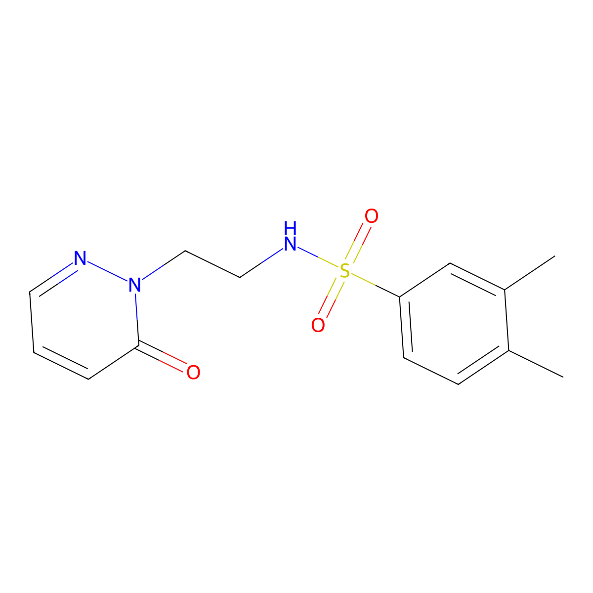 3,4-dimethyl-N-(2-(6-oxopyridazin-1(6H)-yl)ethyl)benzenesulfonamide molecular structure, CAS 1049551-24-7