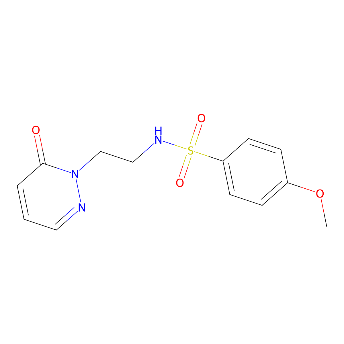4-methoxy-N-(2-(6-oxopyridazin-1(6H)-yl)ethyl)benzenesulfonamide molecular structure, CAS 1049551-29-2