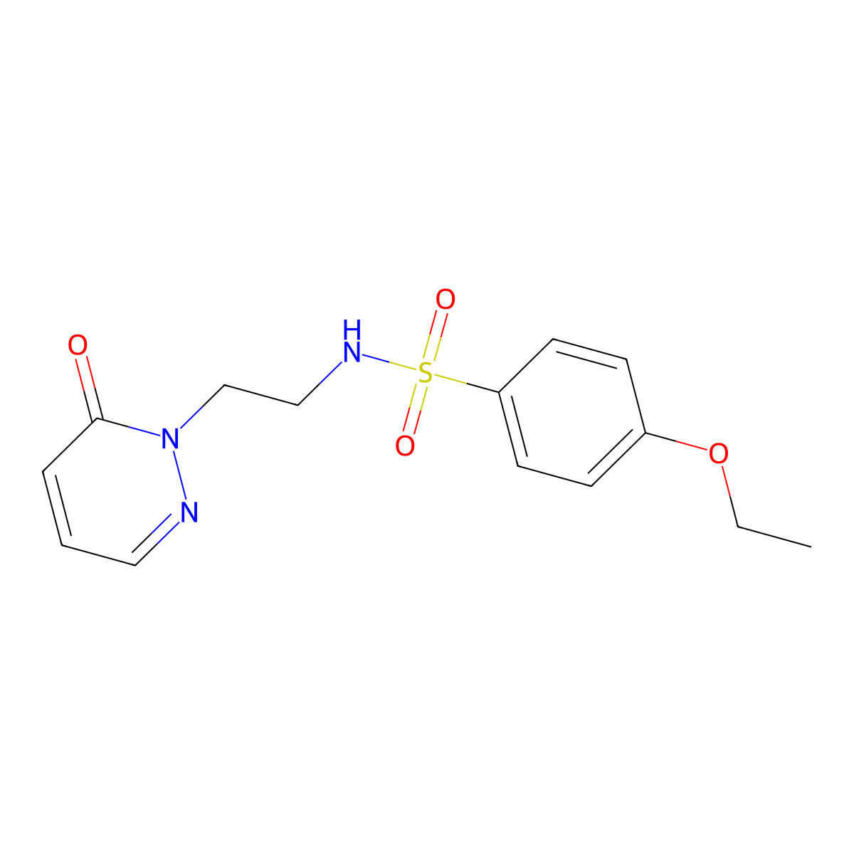 4-ethoxy-N-(2-(6-oxopyridazin-1(6H)-yl)ethyl)benzenesulfonamide molecular structure, CAS 1049551-34-9