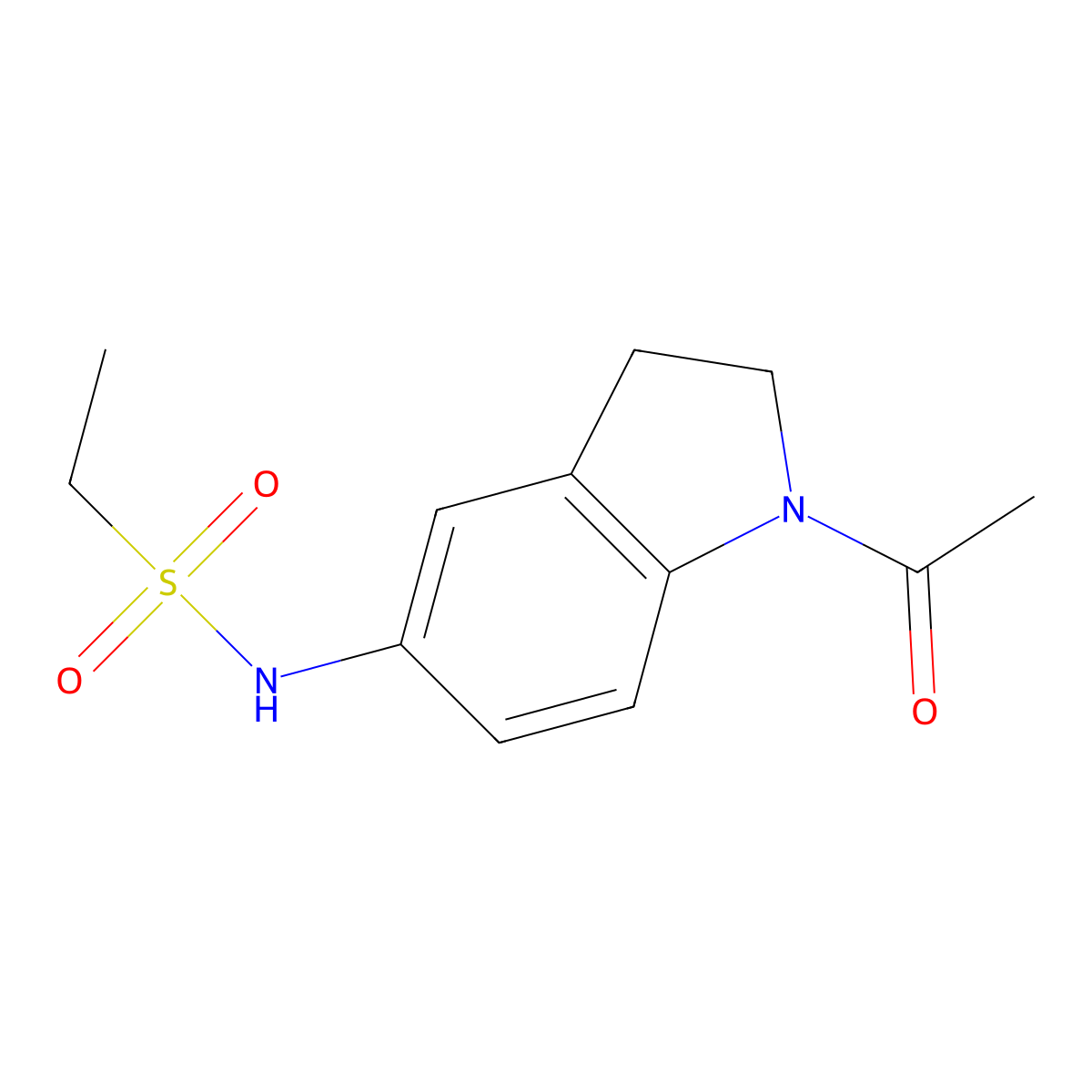 N-(1-acetylindolin-5-yl)ethanesulfonamide molecular structure, CAS 1049555-35-2