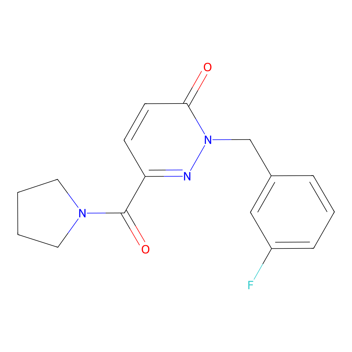 2-(3-fluorobenzyl)-6-(pyrrolidine-1-carbonyl)pyridazin-3(2H)-one molecular structure, CAS 1049559-83-2
