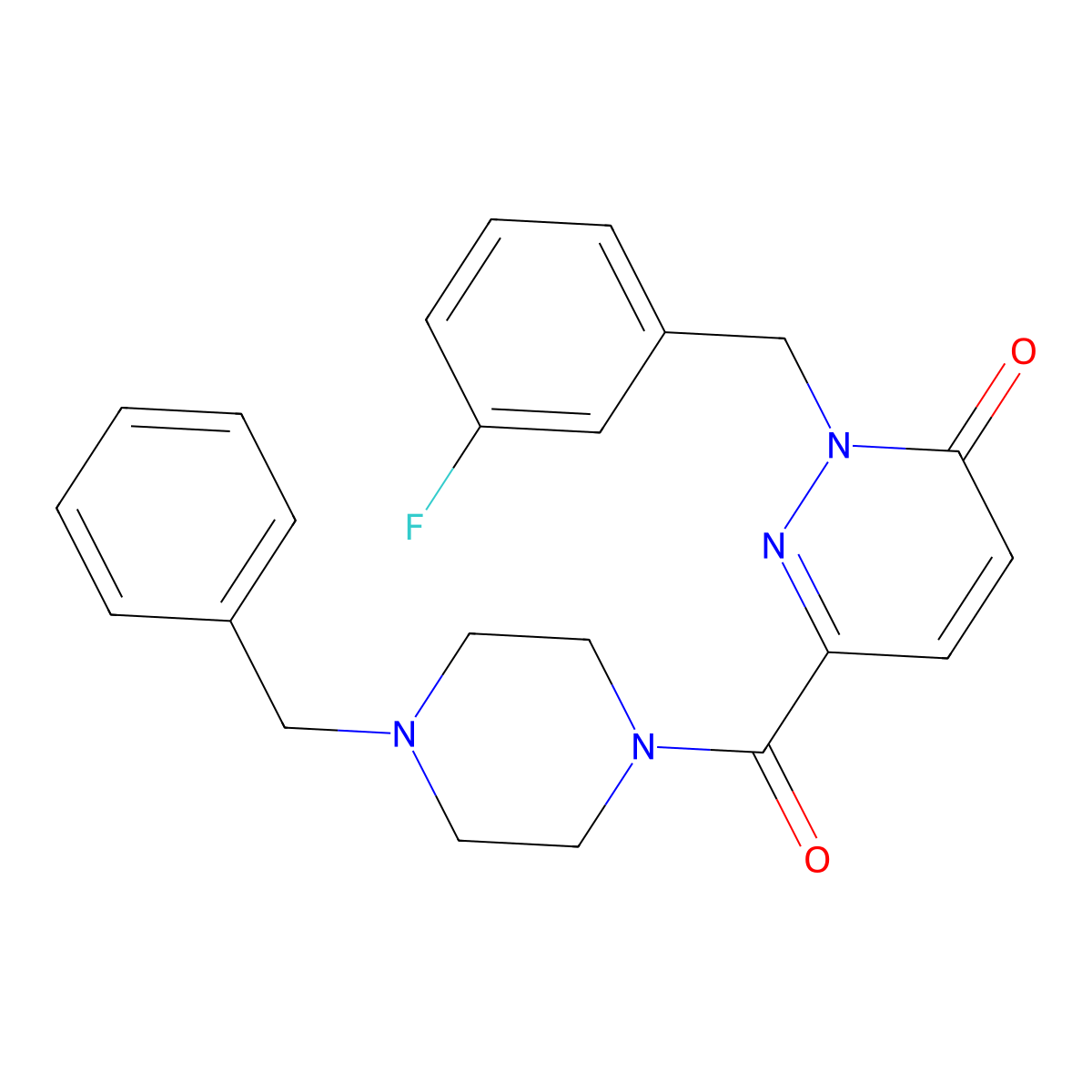 6-(4-benzylpiperazine-1-carbonyl)-2-(3-fluorobenzyl)pyridazin-3(2H)-one molecular structure, CAS 1049559-88-7
