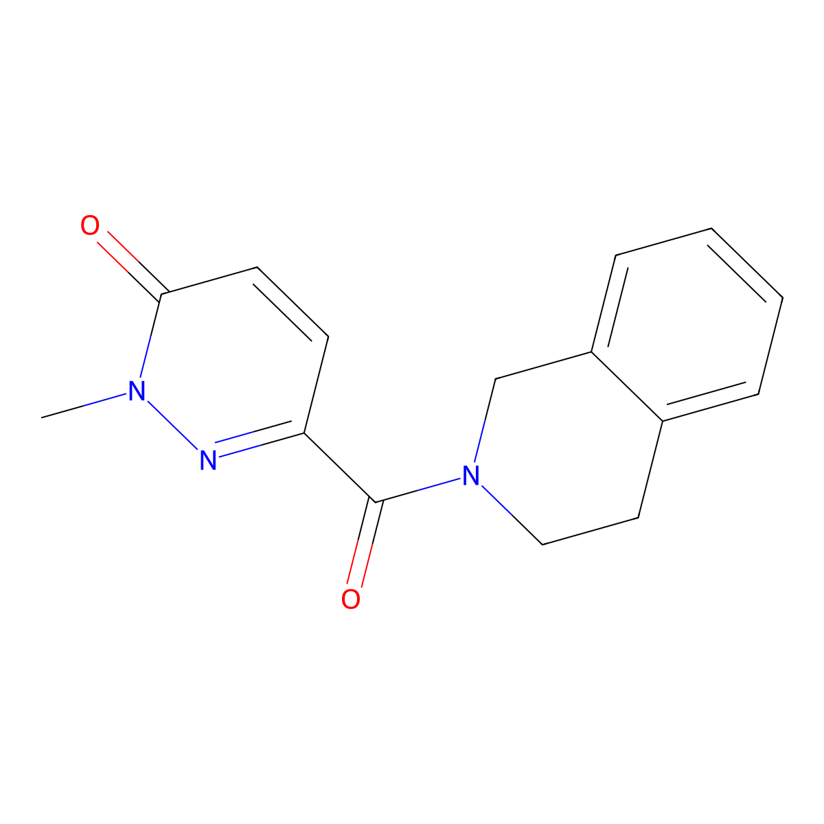 2-methyl-6-(1,2,3,4-tetrahydroisoquinoline-2-carbonyl)pyridazin-3(2H)-one molecular structure, CAS 1049567-11-4