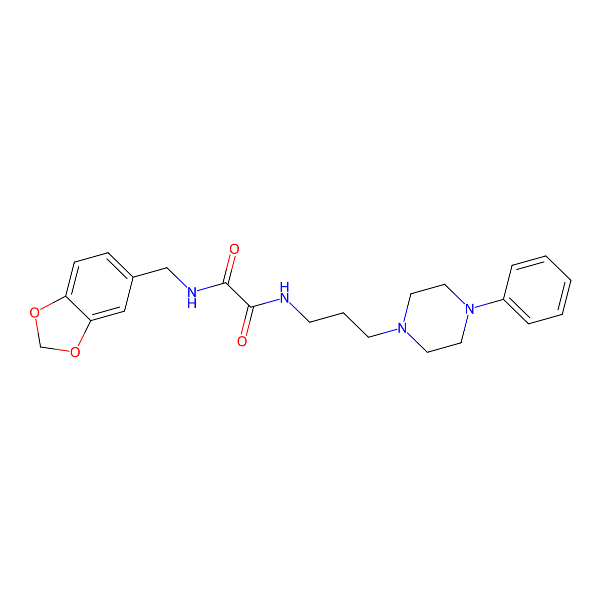 N1-(benzo[d][1,3]dioxol-5-ylmethyl)-N2-(3-(4-phenylpiperazin-1-yl)propyl)oxalamide molecular structure, CAS 1049567-66-9