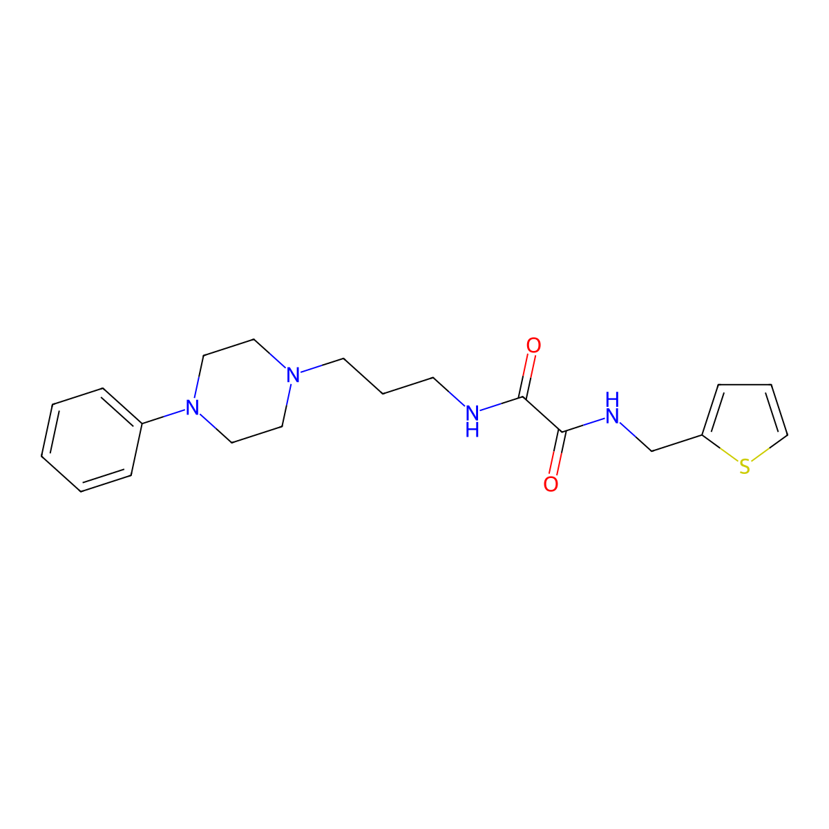 N'-[3-(4-phenylpiperazin-1-yl)propyl]-N-[(thiophen-2-yl)methyl]ethanediamide molecular structure, CAS 1049567-74-9