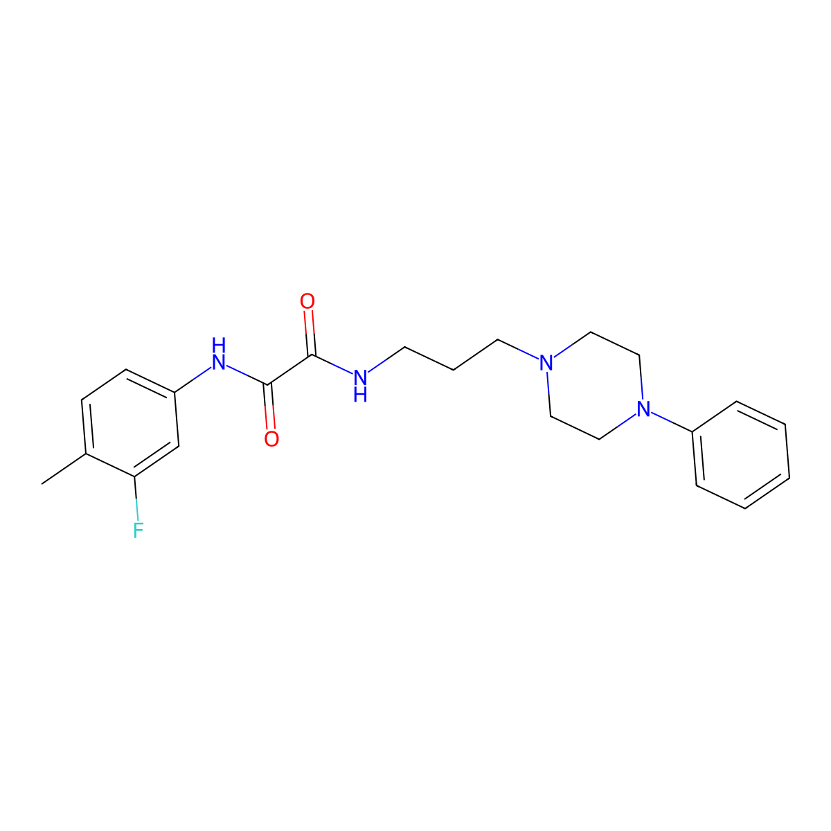 N1-(3-fluoro-4-methylphenyl)-N2-(3-(4-phenylpiperazin-1-yl)propyl)oxalamide molecular structure, CAS 1049568-06-0