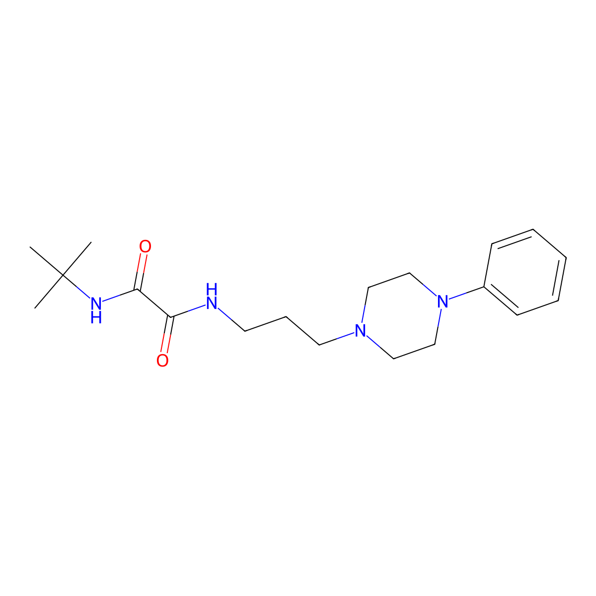 N1-(tert-butyl)-N2-(3-(4-phenylpiperazin-1-yl)propyl)oxalamide molecular structure, CAS 1049568-51-5