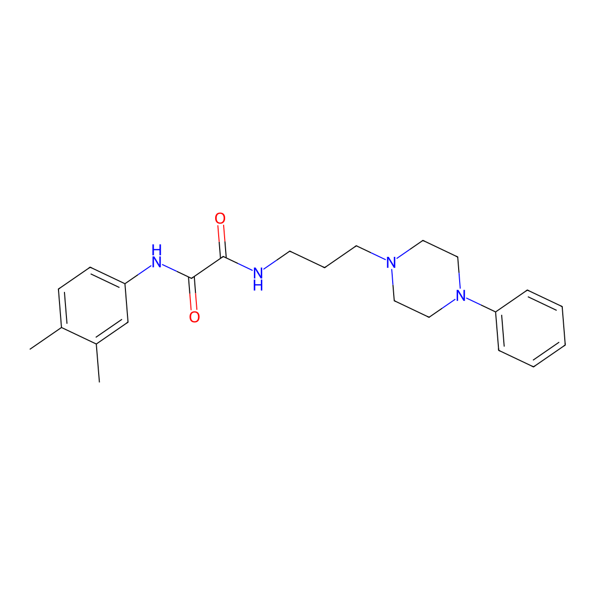 N1-(3,4-dimethylphenyl)-N2-(3-(4-phenylpiperazin-1-yl)propyl)oxalamide molecular structure, CAS 1049568-88-8
