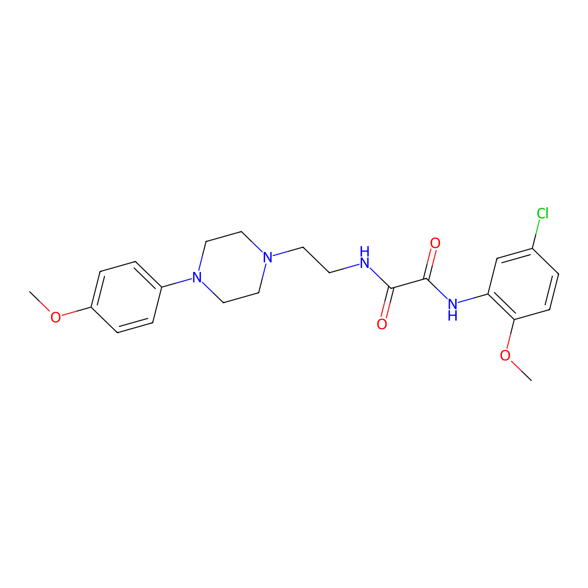N1-(5-chloro-2-methoxyphenyl)-N2-(2-(4-(4-methoxyphenyl)piperazin-1-yl)ethyl)oxalamide molecular structure, CAS 1049570-76-4