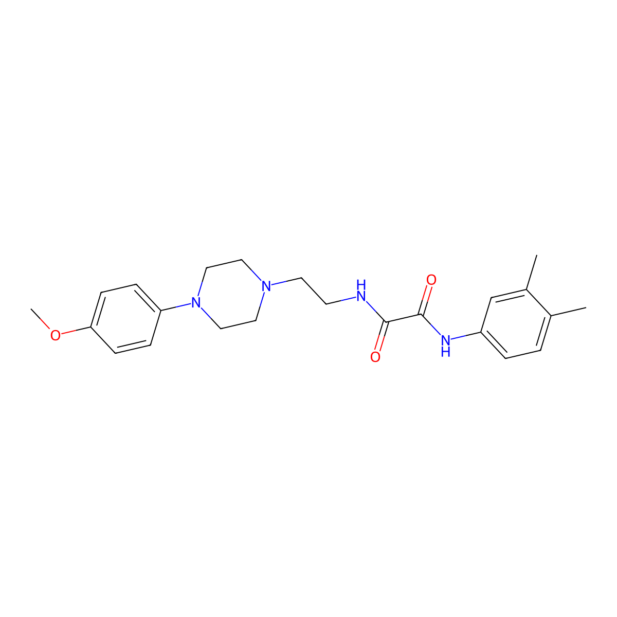 N1-(3,4-dimethylphenyl)-N2-(2-(4-(4-methoxyphenyl)piperazin-1-yl)ethyl)oxalamide molecular structure, CAS 1049570-84-4