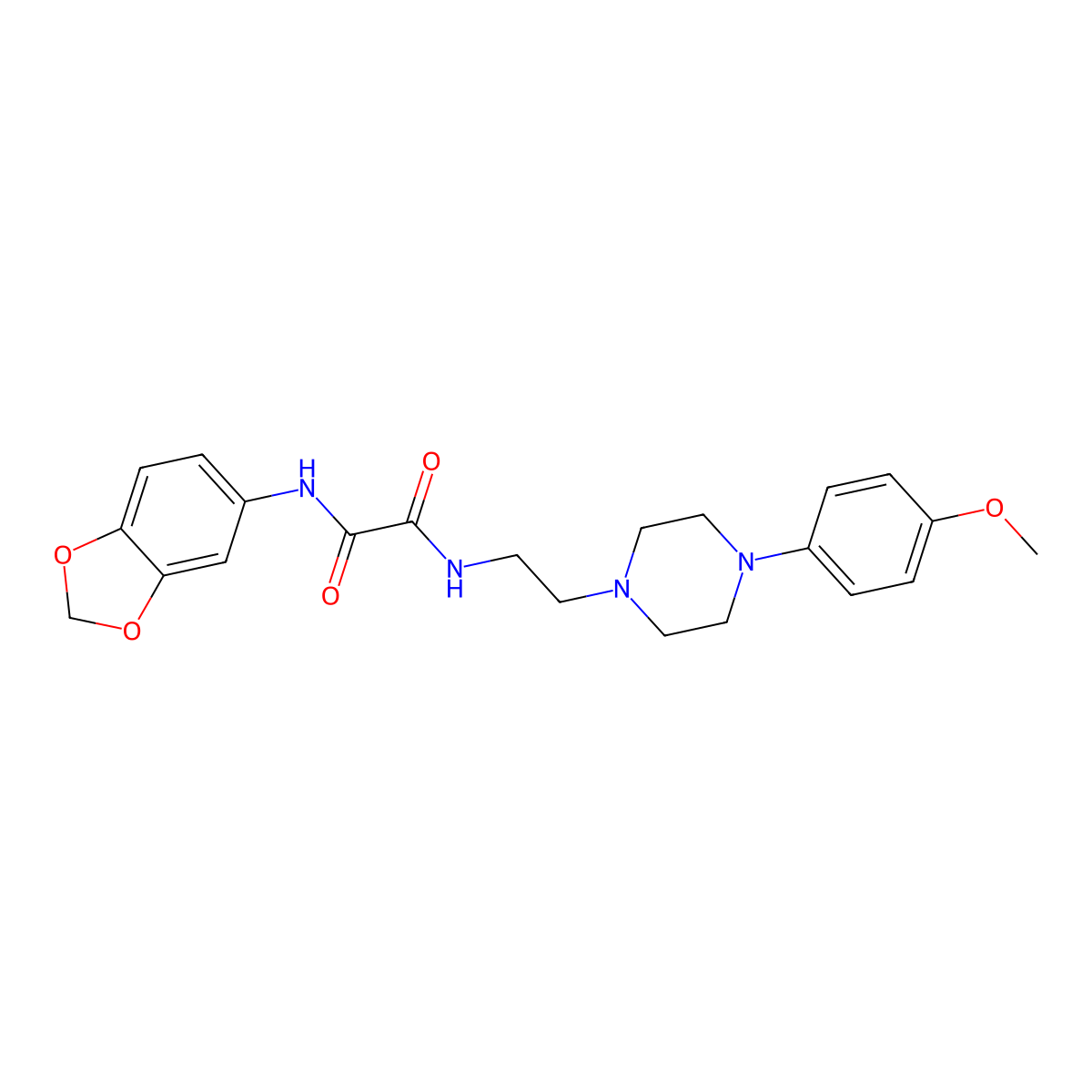 N1-(benzo[d][1,3]dioxol-5-yl)-N2-(2-(4-(4-methoxyphenyl)piperazin-1-yl)ethyl)oxalamide molecular structure, CAS 1049570-94-6