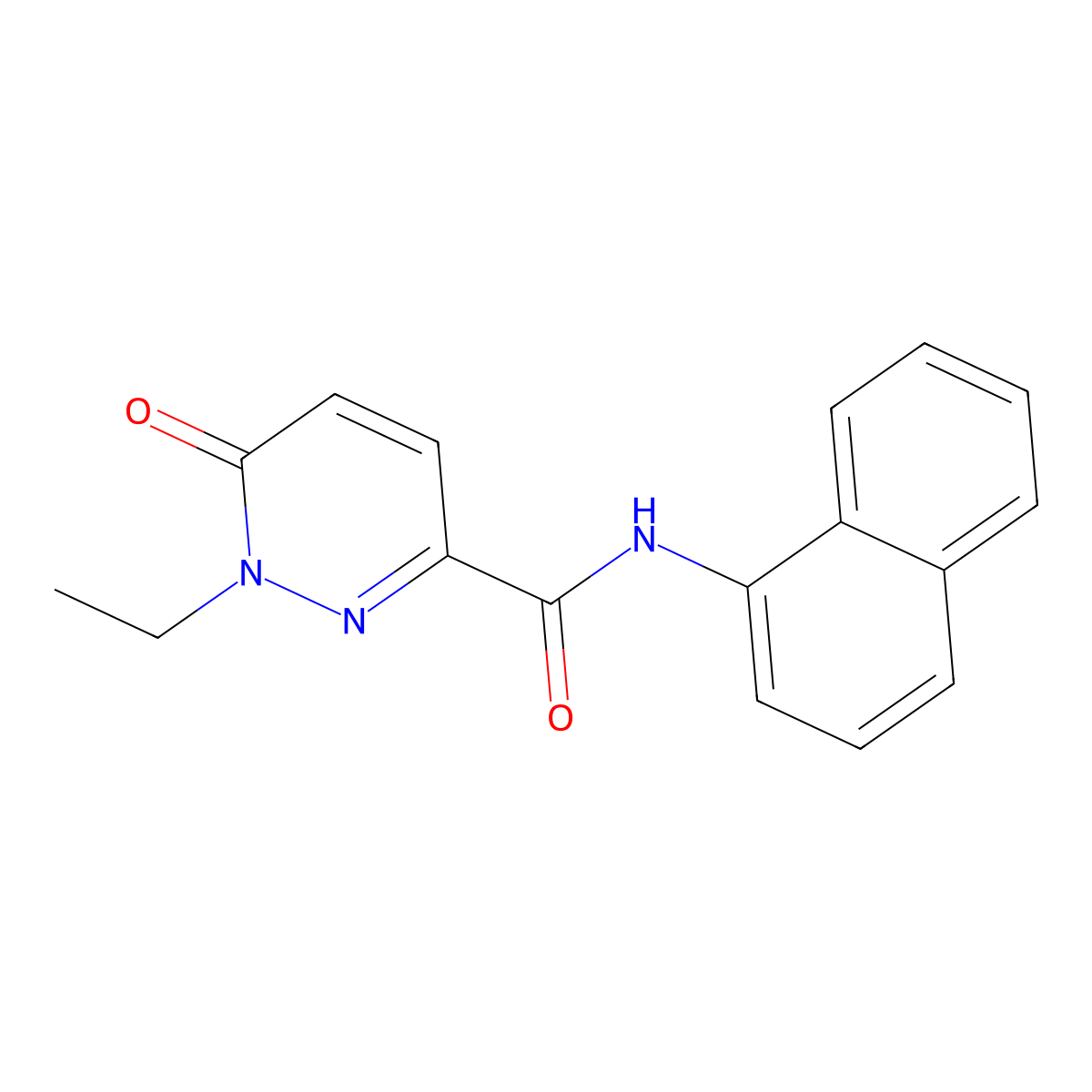 1-ethyl-N-(naphthalen-1-yl)-6-oxo-1,6-dihydropyridazine-3-carboxamide molecular structure, CAS 1049571-11-0