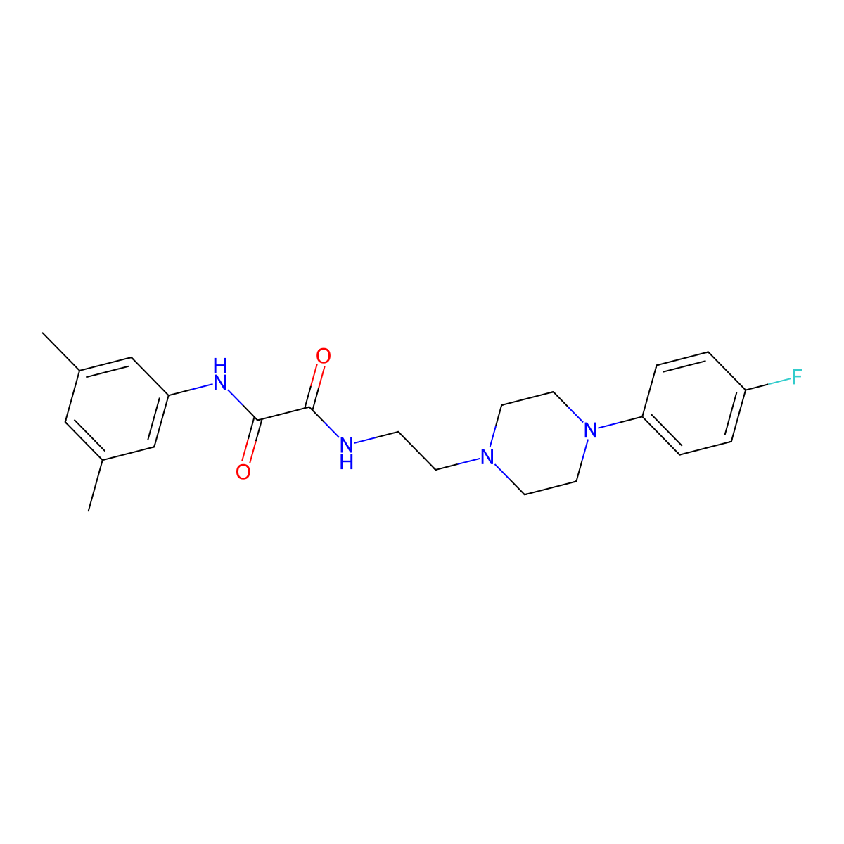 N1-(3,5-dimethylphenyl)-N2-(2-(4-(4-fluorophenyl)piperazin-1-yl)ethyl)oxalamide molecular structure, CAS 1049571-45-0