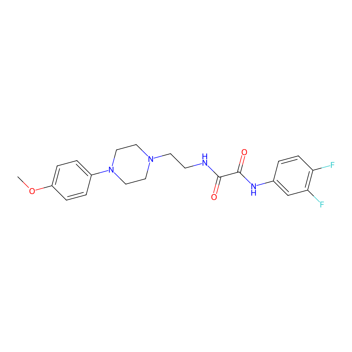 N1-(3,4-difluorophenyl)-N2-(2-(4-(4-methoxyphenyl)piperazin-1-yl)ethyl)oxalamide molecular structure, CAS 1049571-47-2