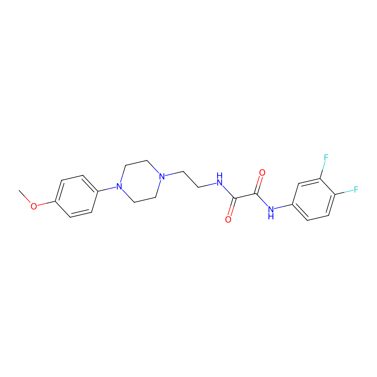 N1-(3,4-difluorophenyl)-N2-(2-(4-(4-methoxyphenyl)piperazin-1-yl)ethyl)oxalamide molecular structure, CAS 1049571-47-2