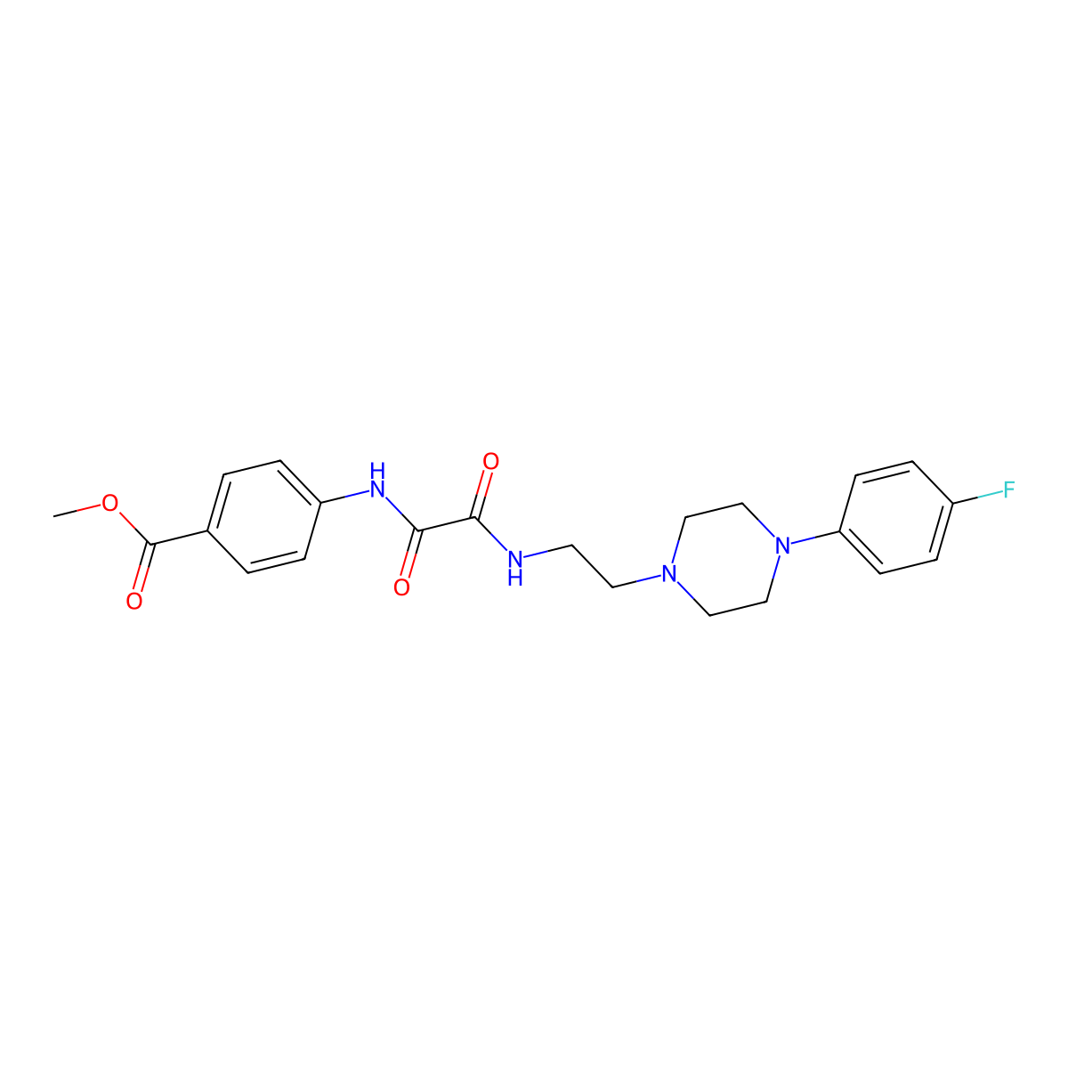 Methyl 4-(2-((2-(4-(4-fluorophenyl)piperazin-1-yl)ethyl)amino)-2-oxoacetamido)benzoate molecular structure, CAS 1049572-40-8