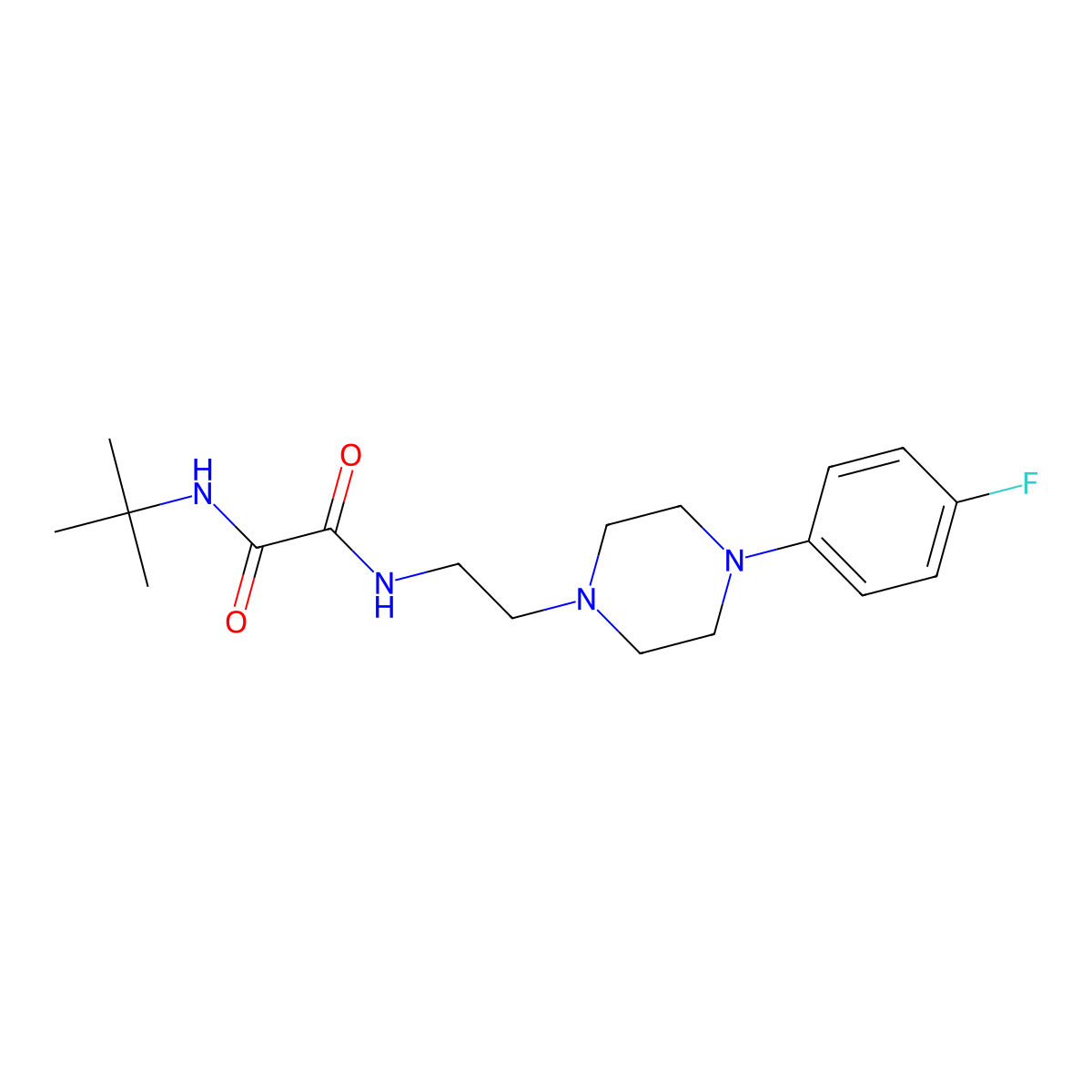 N1-(tert-butyl)-N2-(2-(4-(4-fluorophenyl)piperazin-1-yl)ethyl)oxalamide molecular structure, CAS 1049572-62-4