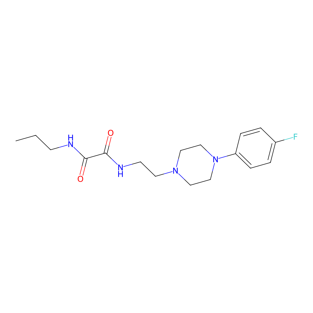 N1-(2-(4-(4-fluorophenyl)piperazin-1-yl)ethyl)-N2-propyloxalamide molecular structure, CAS 1049572-87-3