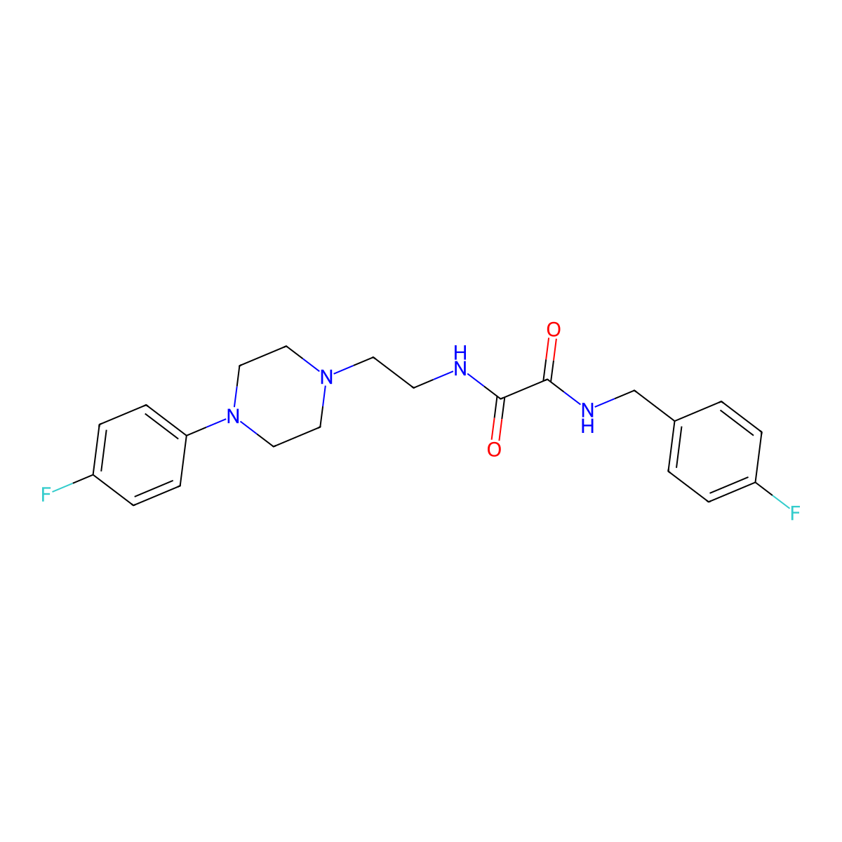 N1-(4-fluorobenzyl)-N2-(2-(4-(4-fluorophenyl)piperazin-1-yl)ethyl)oxalamide molecular structure, CAS 1049573-11-6