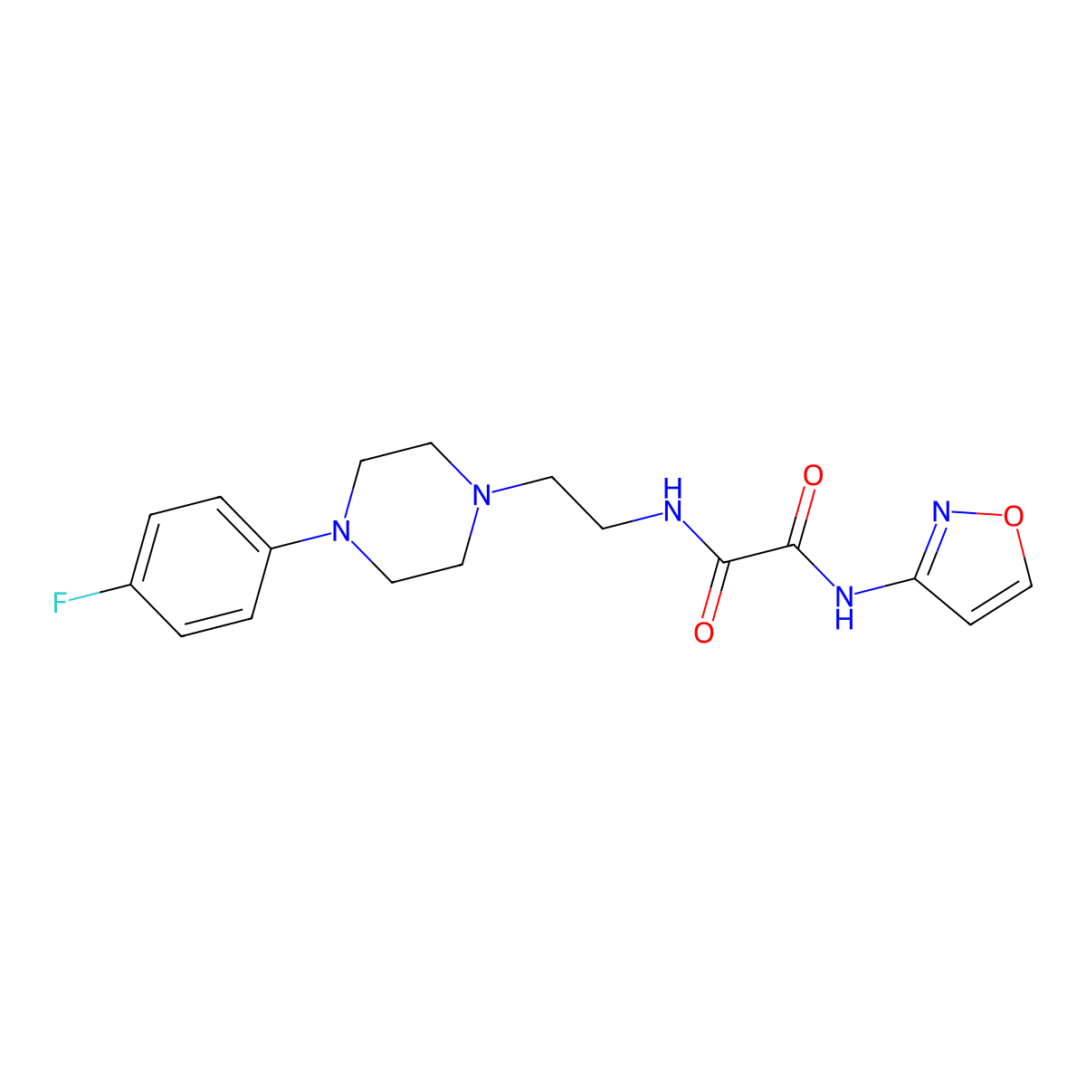 N1-(2-(4-(4-fluorophenyl)piperazin-1-yl)ethyl)-N2-(isoxazol-3-yl)oxalamide molecular structure, CAS 1049573-19-4