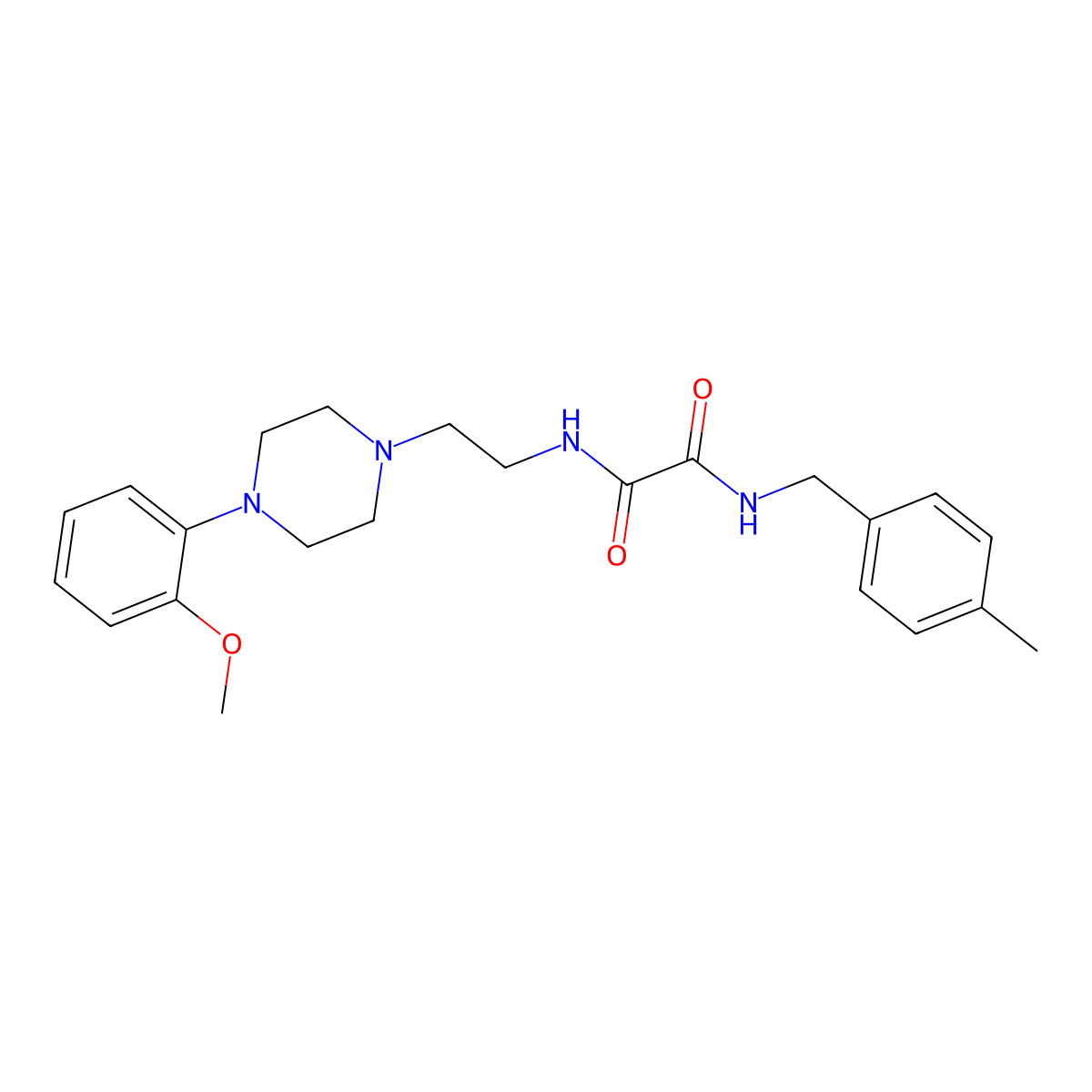 N1-(2-(4-(2-methoxyphenyl)piperazin-1-yl)ethyl)-N2-(4-methylbenzyl)oxalamide molecular structure, CAS 1049573-38-7