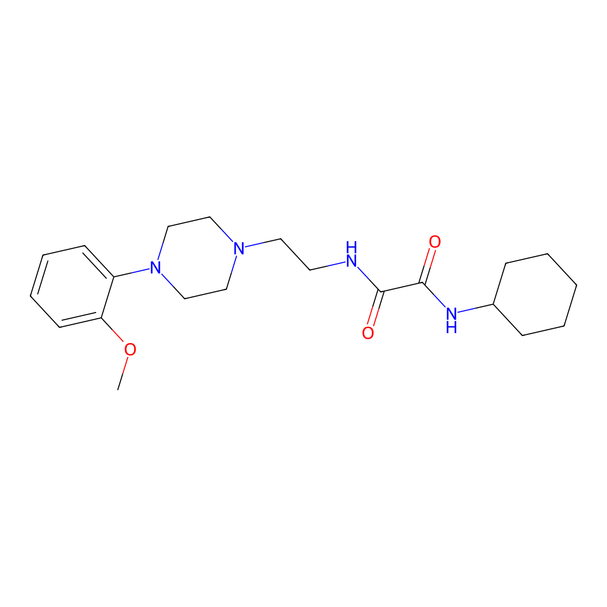 N1-cyclohexyl-N2-(2-(4-(2-methoxyphenyl)piperazin-1-yl)ethyl)oxalamide molecular structure, CAS 1049573-70-7