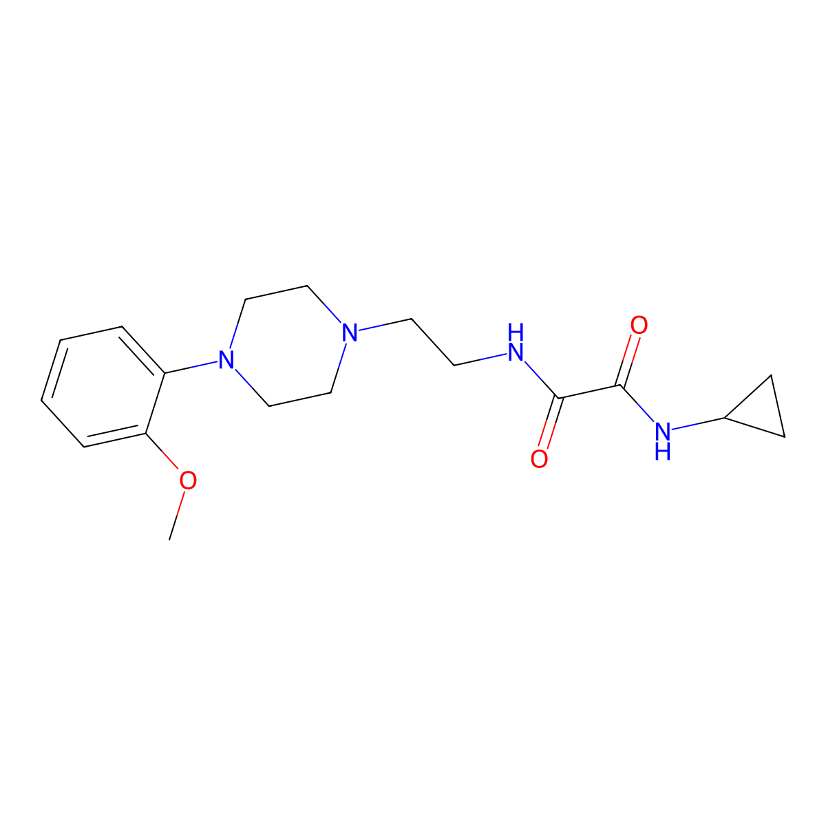 N1-cyclopropyl-N2-(2-(4-(2-methoxyphenyl)piperazin-1-yl)ethyl)oxalamide molecular structure, CAS 1049574-89-1
