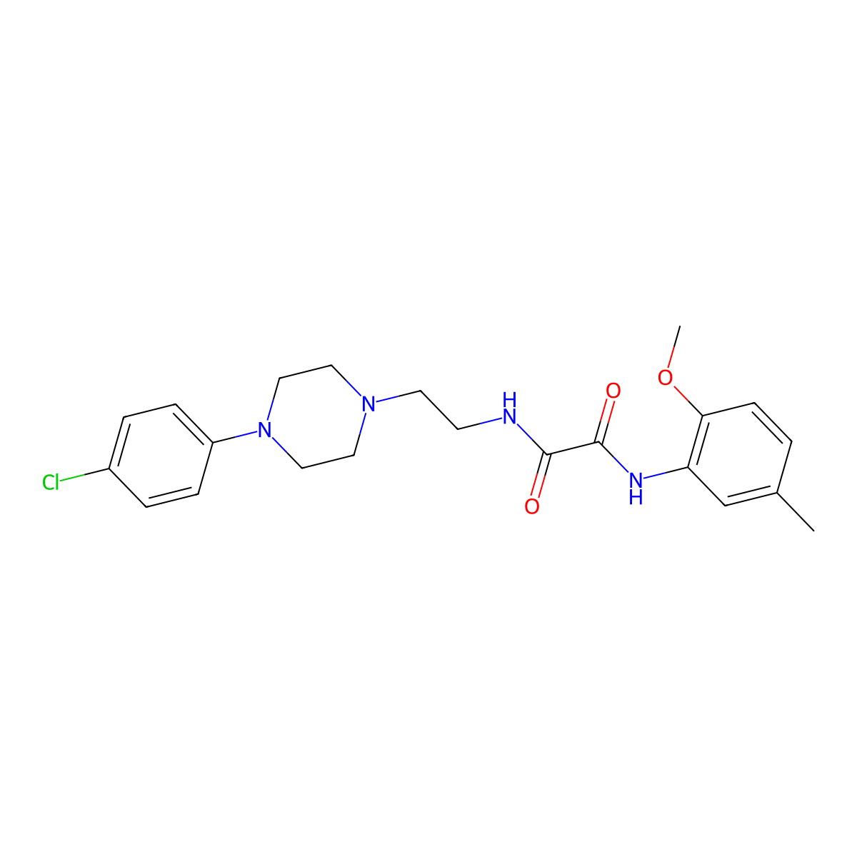 N1-(2-(4-(4-chlorophenyl)piperazin-1-yl)ethyl)-N2-(2-methoxy-5-methylphenyl)oxalamide molecular structure, CAS 1049575-96-3