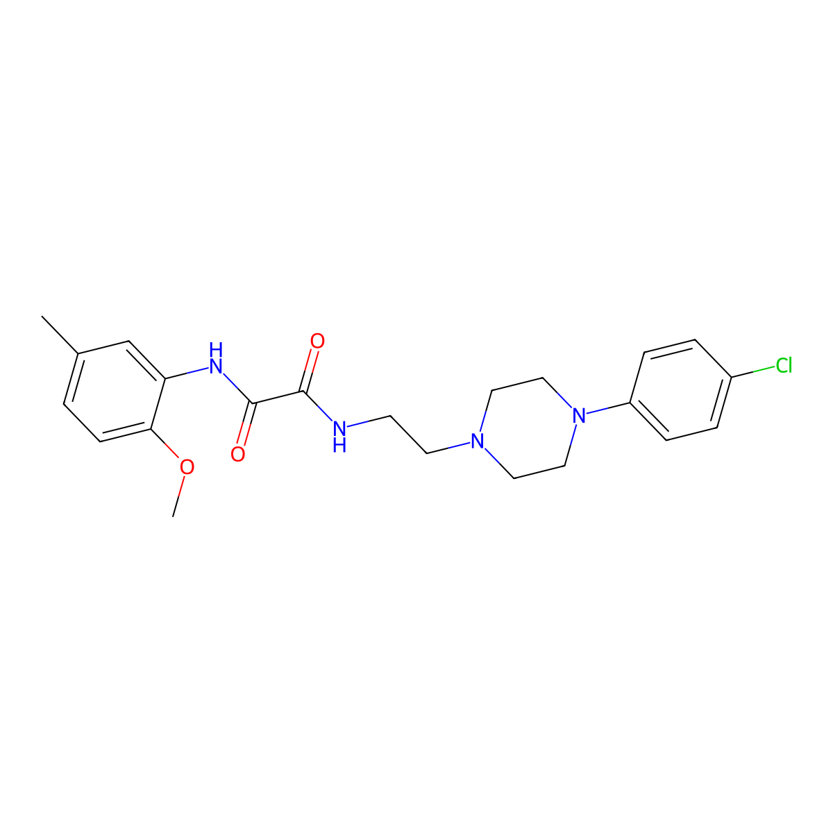 N1-(2-(4-(4-chlorophenyl)piperazin-1-yl)ethyl)-N2-(2-methoxy-5-methylphenyl)oxalamide molecular structure, CAS 1049575-96-3