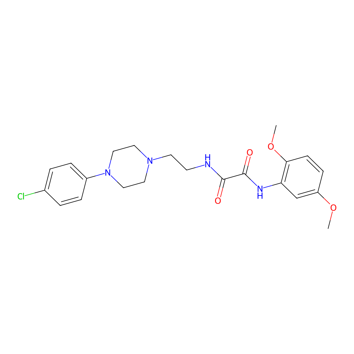 N1-(2-(4-(4-chlorophenyl)piperazin-1-yl)ethyl)-N2-(2,5-dimethoxyphenyl)oxalamide molecular structure, CAS 1049576-89-7