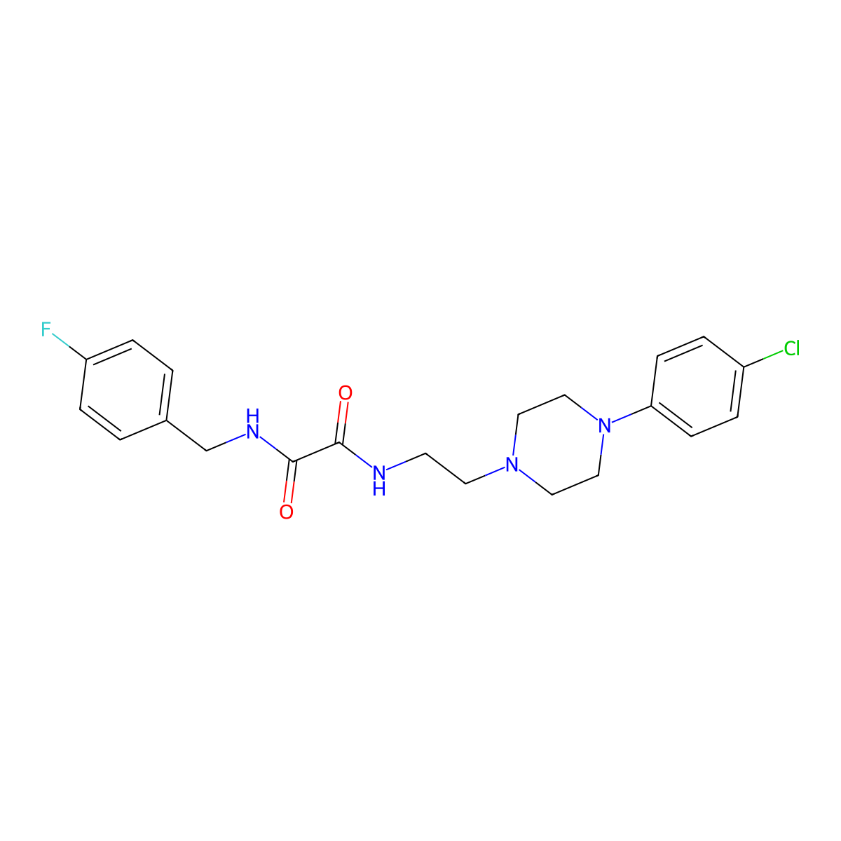 N1-(2-(4-(4-chlorophenyl)piperazin-1-yl)ethyl)-N2-(4-fluorobenzyl)oxalamide molecular structure, CAS 1049577-14-1