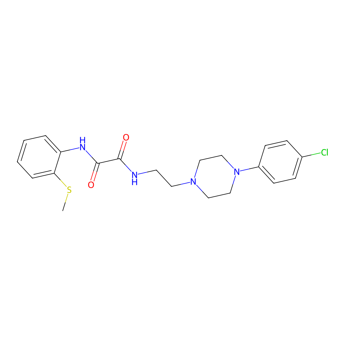 N1-(2-(4-(4-chlorophenyl)piperazin-1-yl)ethyl)-N2-(2-(methylthio)phenyl)oxalamide molecular structure, CAS 1049577-34-5