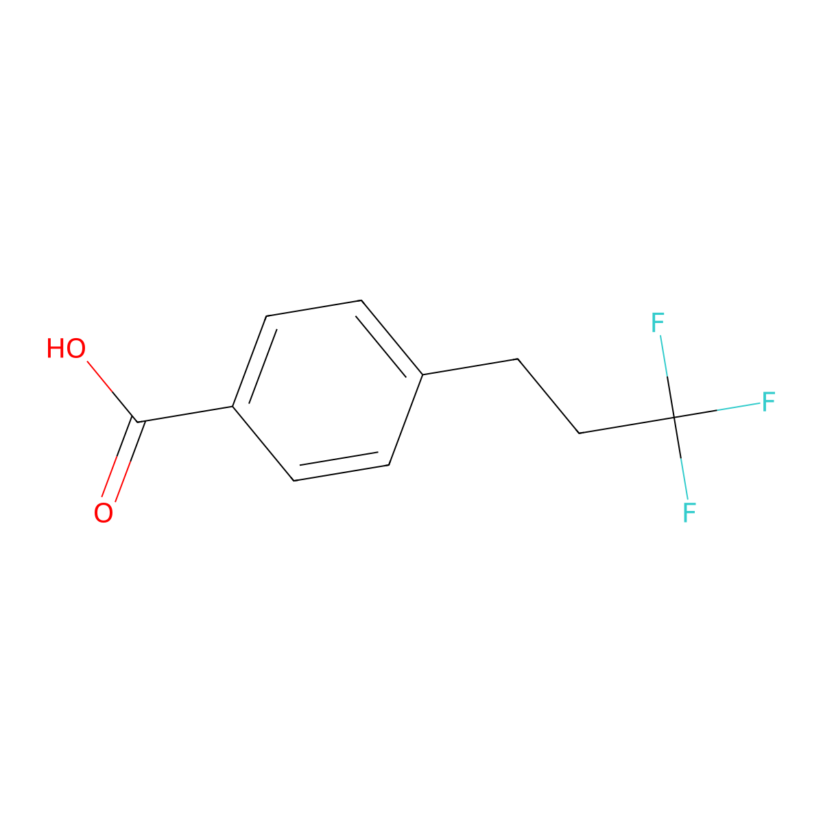 4-(3,3,3-Trifluoropropyl)benzoic acid molecular structure, CAS 104958-55-6