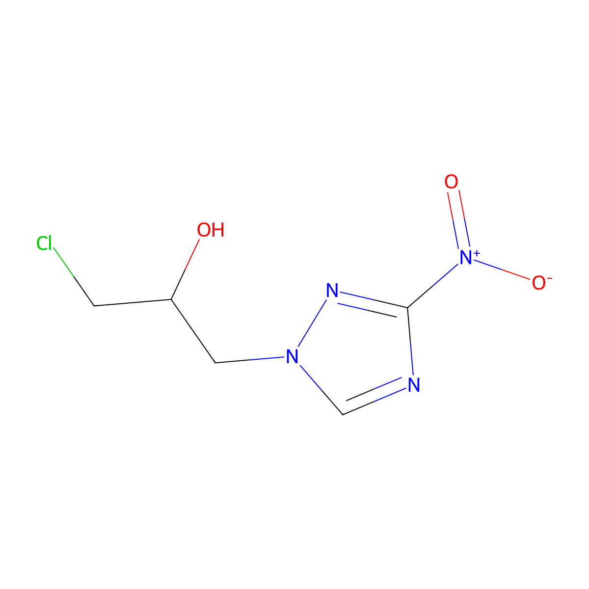 1,2,4-Triazole,3-nitro-1-(3-chloro-2-hydroxy)pro molecular structure, CAS 104958-94-3