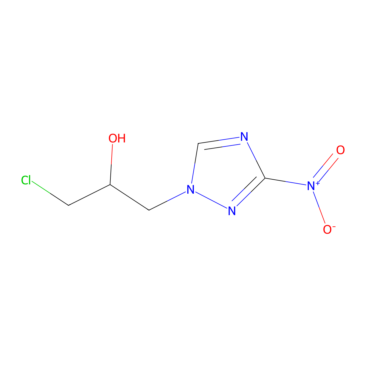 1,2,4-Triazole,3-nitro-1-(3-chloro-2-hydroxy)pro molecular structure, CAS 104958-94-3