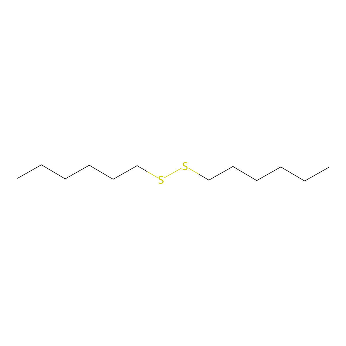 Dihexyl disulfide molecular structure, CAS 10496-15-8