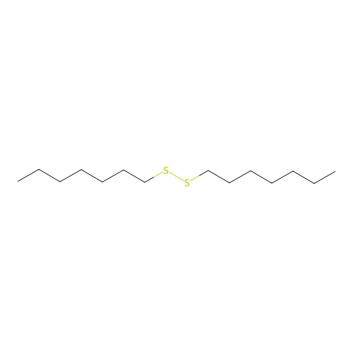 Diheptyl disulfide molecular structure, CAS 10496-16-9
